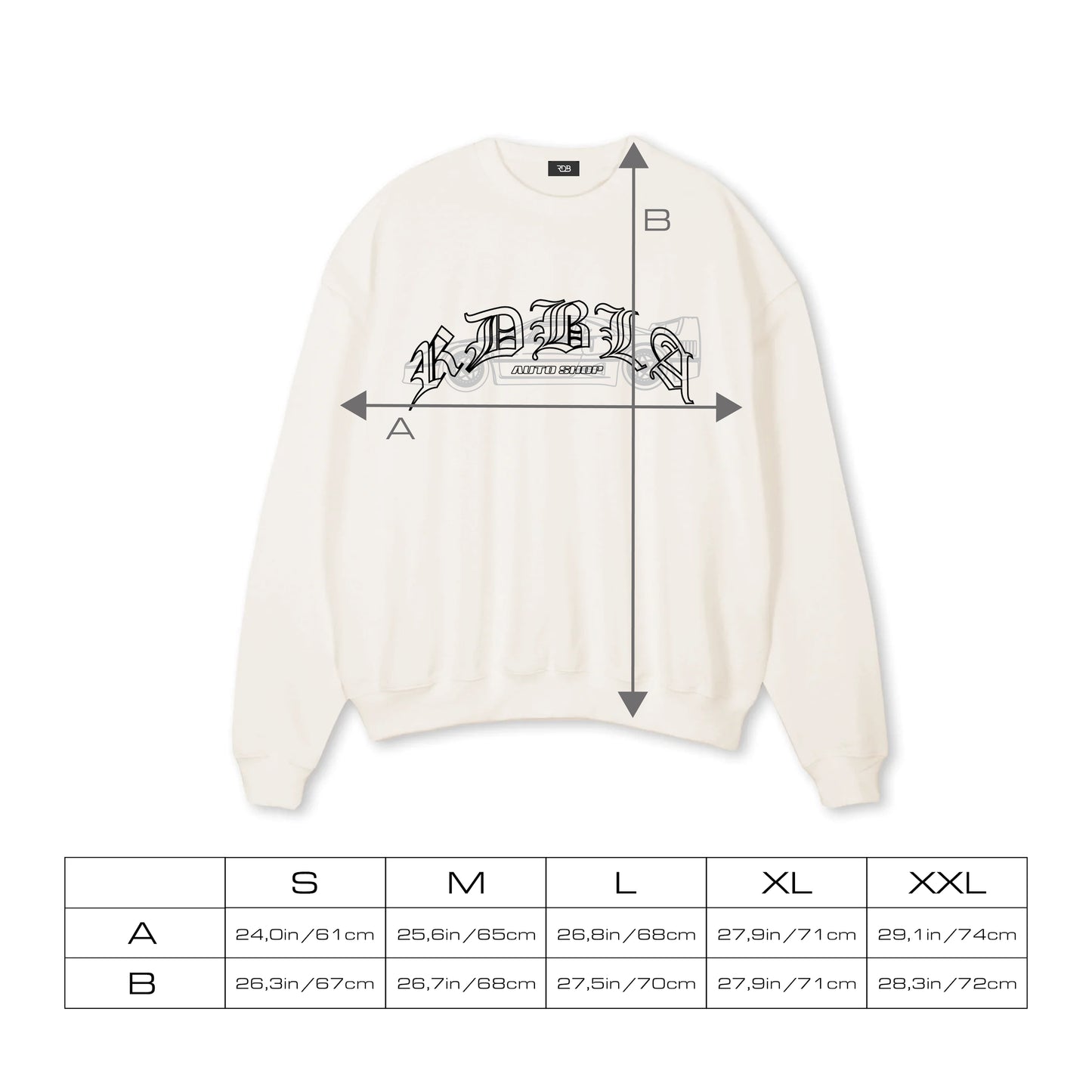 RDB AUTO SHOP SWEATER - VINTAGE WHITE