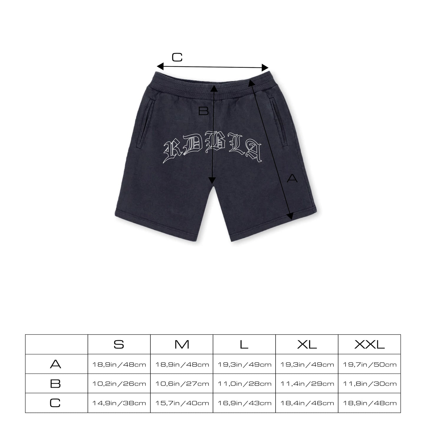 RDB SHORTS - VINTAGE BLACK